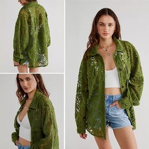 NWOT Free People Ruby Lace Jacket Size Large